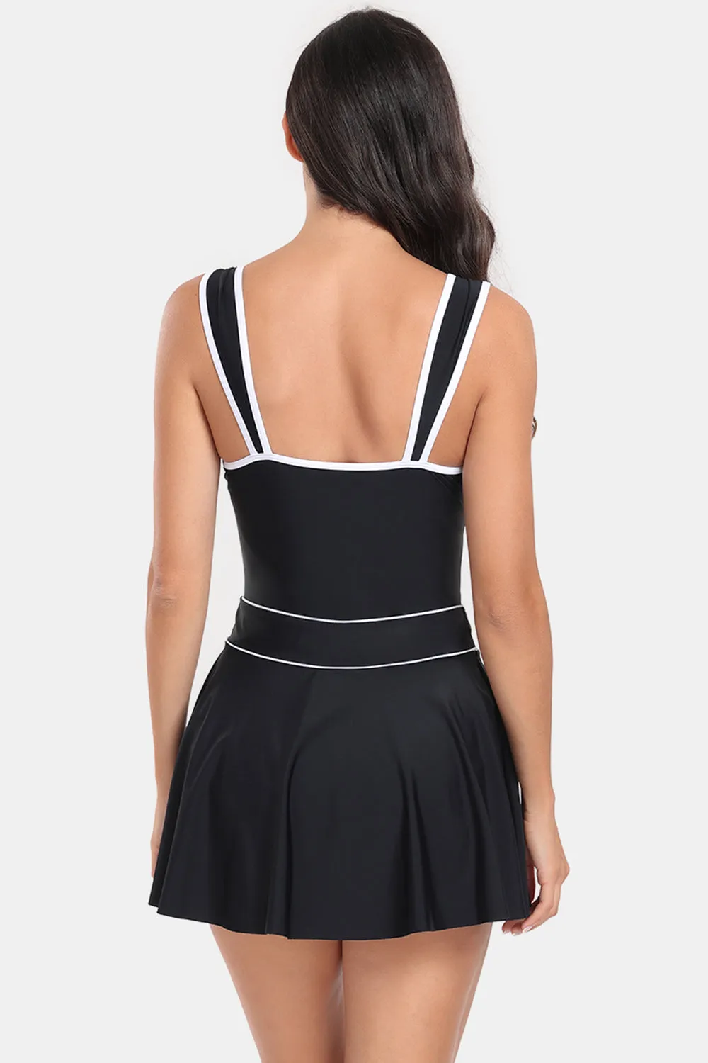 Contrast Trim Wide Strap Two-Piece Swim Set sold by Charming Charlie product image thumbnail 2