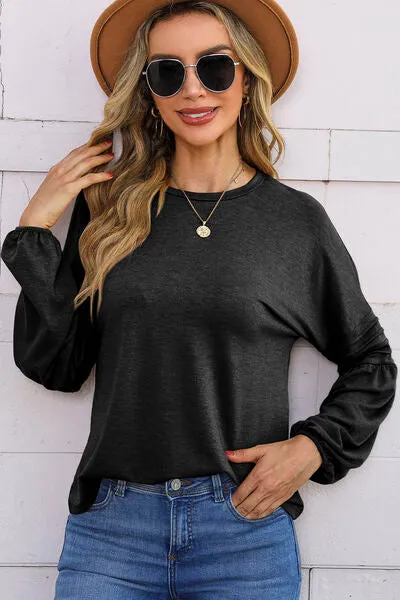 Round Neck Balloon Sleeve T-Shirt sold by Charming Charlie product image thumbnail 3