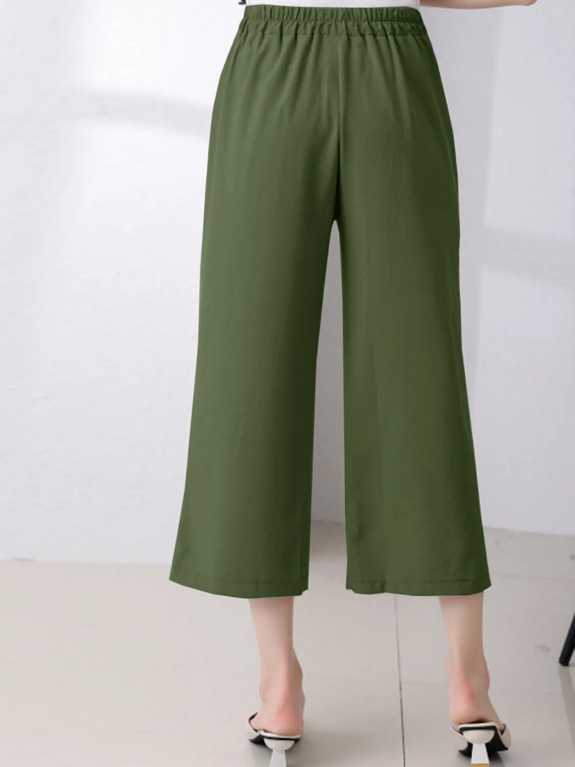 Full Size Pocketed Half Elastic Waist Pants sold by Charming Charlie product image thumbnail 2