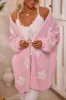Flower Open Front Long Sleeve Cardigan sold by Charming Charlie