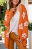 Flower Open Front Long Sleeve Cardigan sold by Charming Charlie