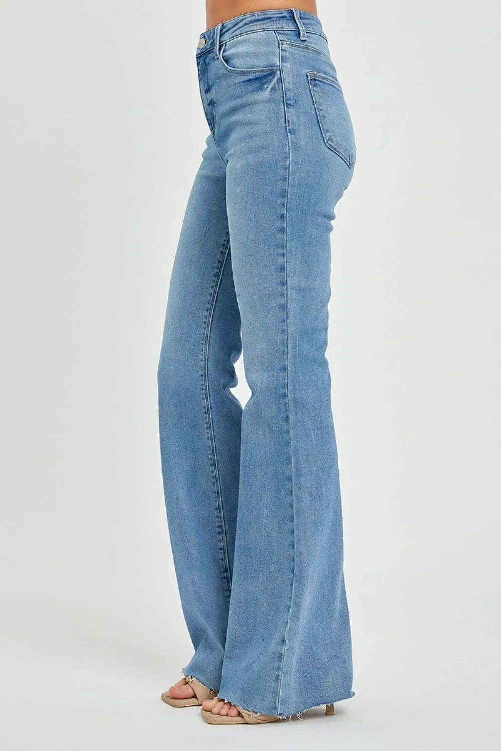 RISEN Full Size High Rise Raw Cut Hem Bootcut Jeans sold by Charming Charlie product image thumbnail 3