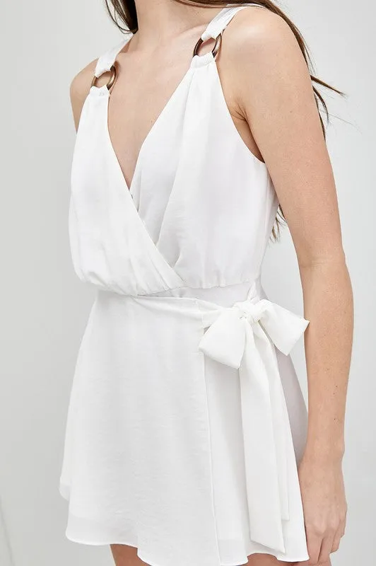 Trim Detail Side Tie Romper sold by Charming Charlie product image thumbnail 4