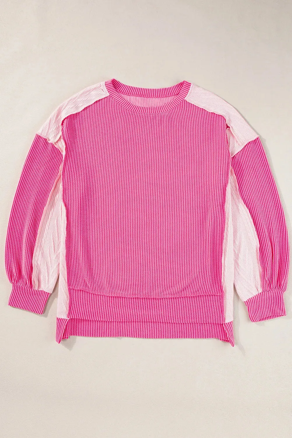 Exposed Seam Contrast Round Neck Sweatshirt sold by Charming Charlie product image thumbnail 5
