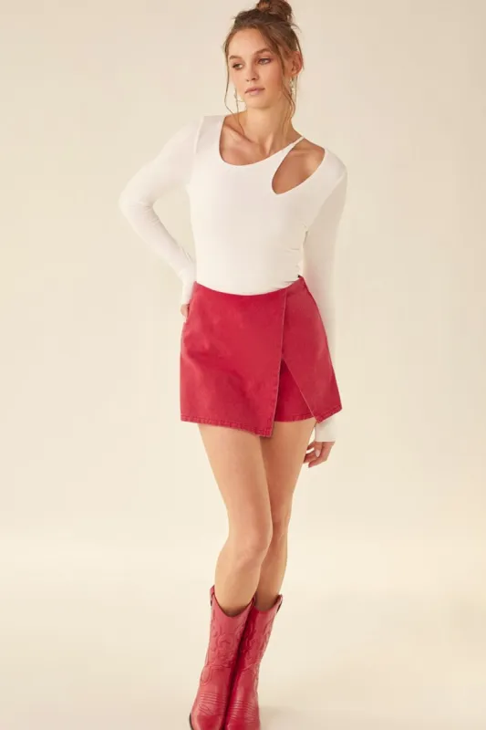 Idem Ditto Front Cut Out Long Sleeve Knit Top sold by Charming Charlie