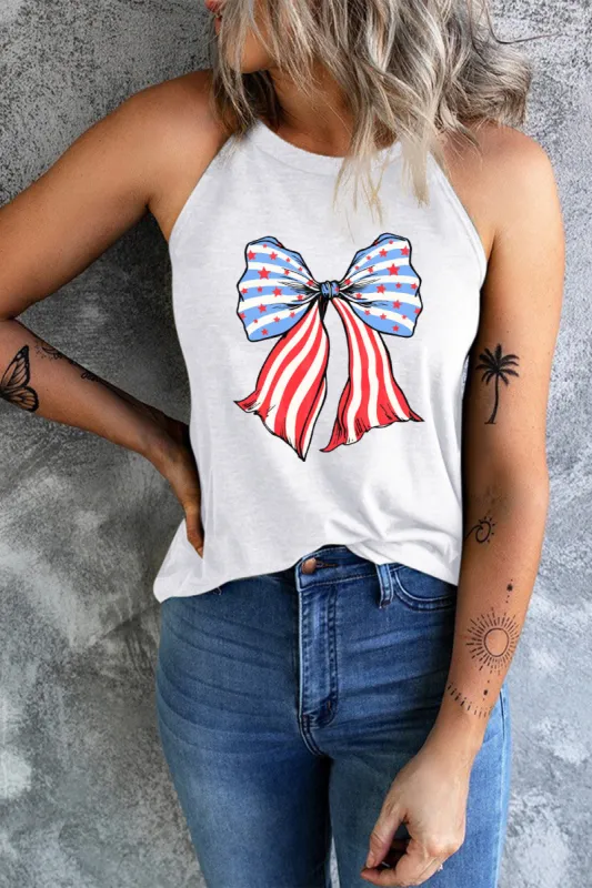 Bow Graphic Grecian Neck Tank sold by Charming Charlie