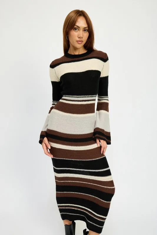 STRIPE MAXI BODYCON DRESS sold by Charming Charlie product image thumbnail 3