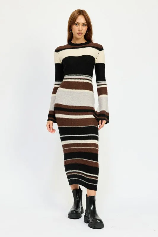STRIPE MAXI BODYCON DRESS sold by Charming Charlie