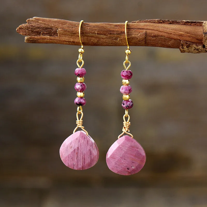 Natural Stone Bead Shape Earrings sold by Charming Charlie product image thumbnail 3