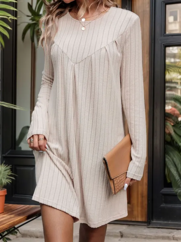 Round Neck Long Sleeve Mini Dress sold by Charming Charlie