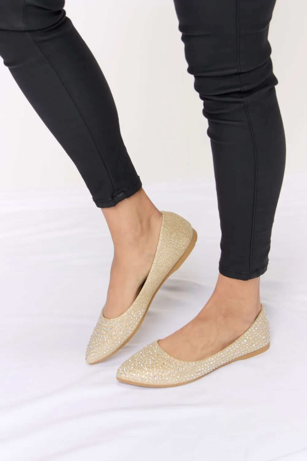 Forever Link Rhinestone Point Toe Flat Slip-Ons sold by Charming Charlie product image thumbnail 5