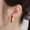 Titanium Steel Inlaid Zircon Stud Earrings sold by Charming Charlie