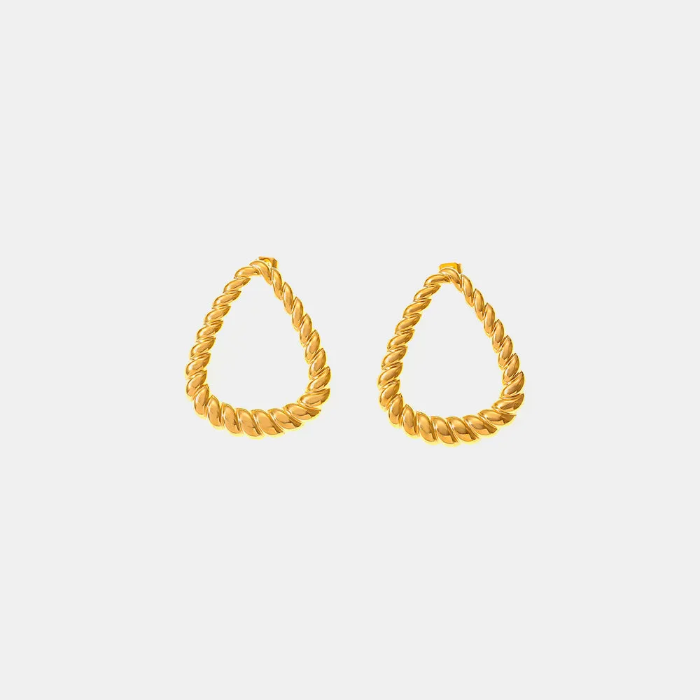 18K Gold-Plated Twisted Earrings sold by Charming Charlie product image thumbnail 4