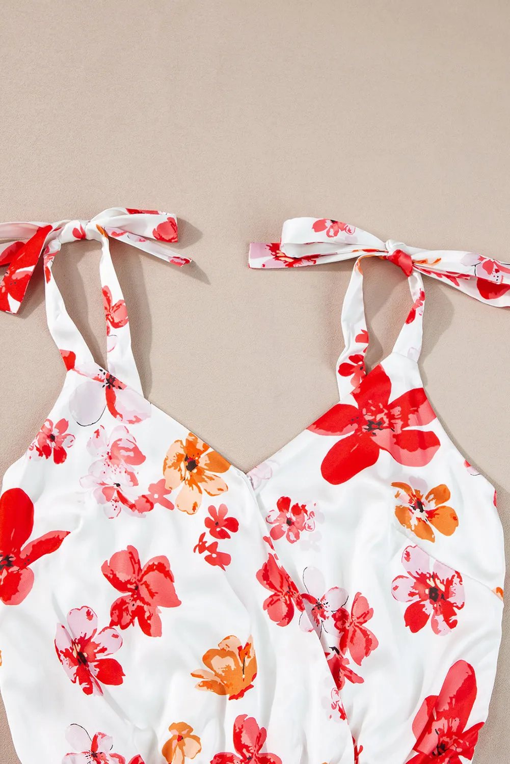 Tied Printed Surplice Sleeveless Bodysuit sold by Charming Charlie product image thumbnail 4