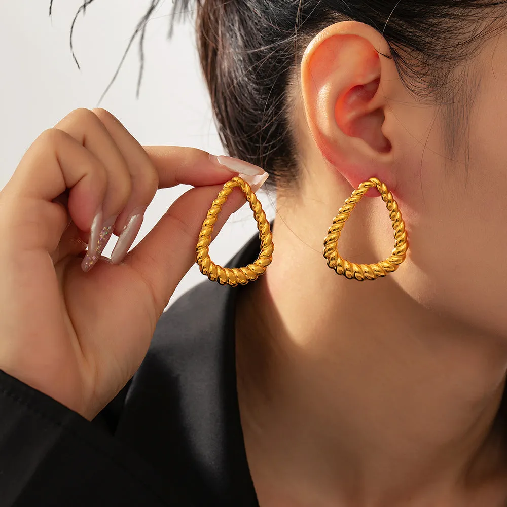 18K Gold-Plated Twisted Earrings sold by Charming Charlie product image thumbnail 2