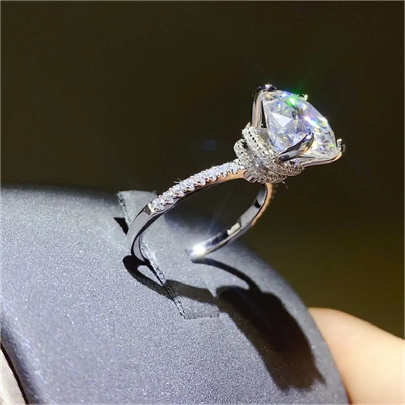 5 Carat Moissanite 925 Sterling Silver Ring sold by Charming Charlie product image thumbnail 3