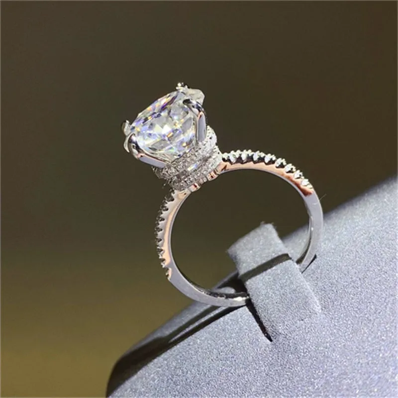 5 Carat Moissanite 925 Sterling Silver Ring sold by Charming Charlie product image thumbnail 4