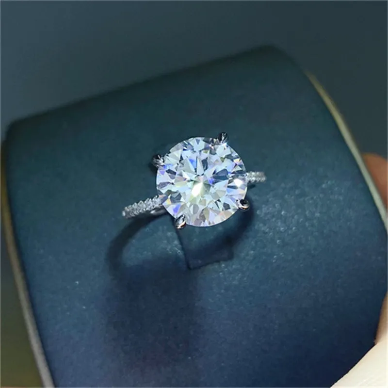 5 Carat Moissanite 925 Sterling Silver Ring sold by Charming Charlie product image thumbnail 5