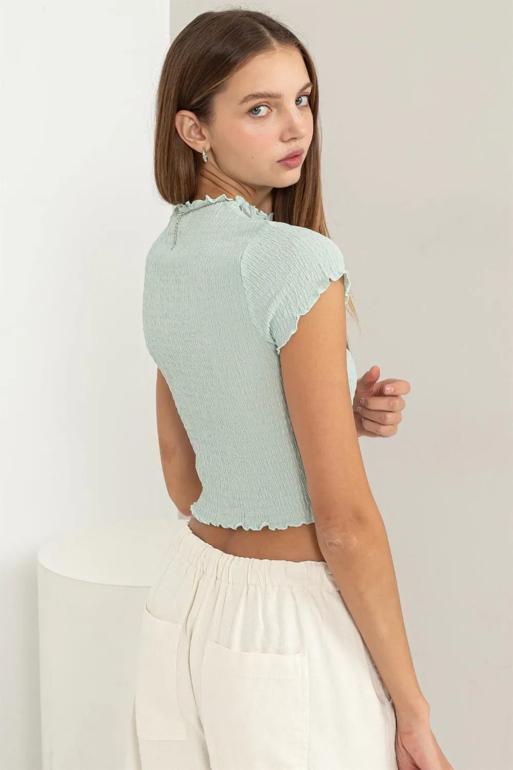 HYFVE Lettuce Hem Crop Top sold by Charming Charlie product image thumbnail 2