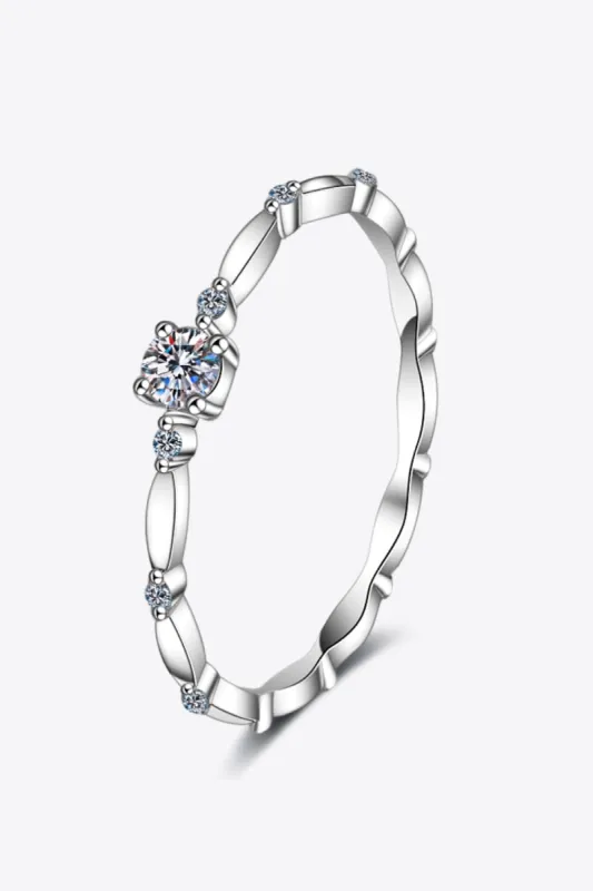 Moissanite 925 Sterling Silver Rhodium-Plated Ring sold by Charming Charlie