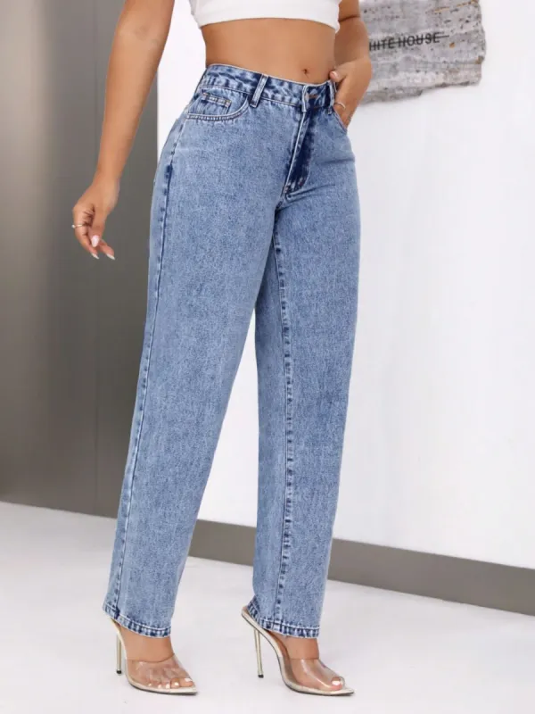 Mid-Rise Waist Jeans with Pockets sold by Charming Charlie