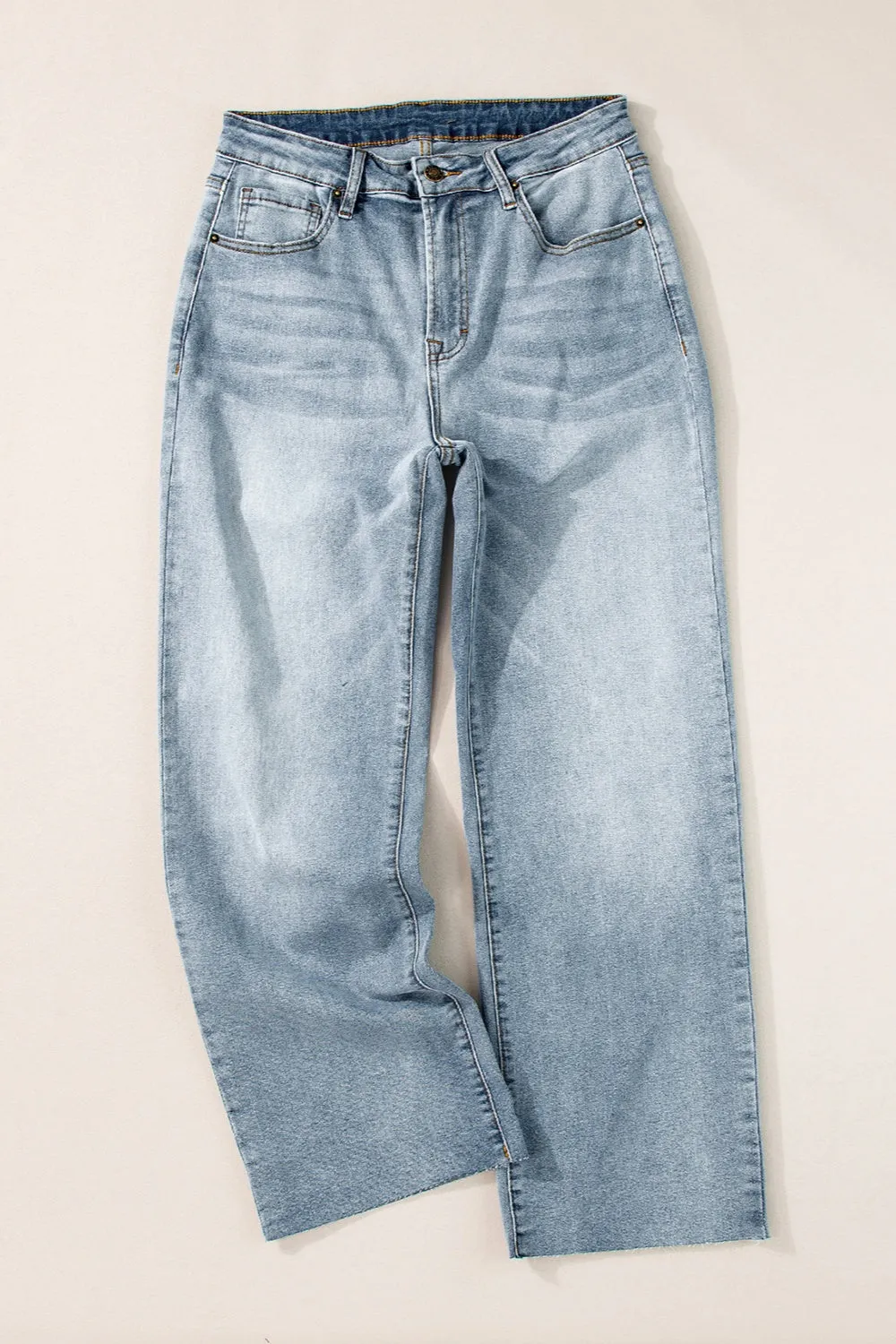 High Waist Straight Jeans with Pockets sold by Charming Charlie product image thumbnail 5
