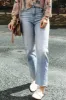 High Waist Straight Jeans with Pockets sold by Charming Charlie