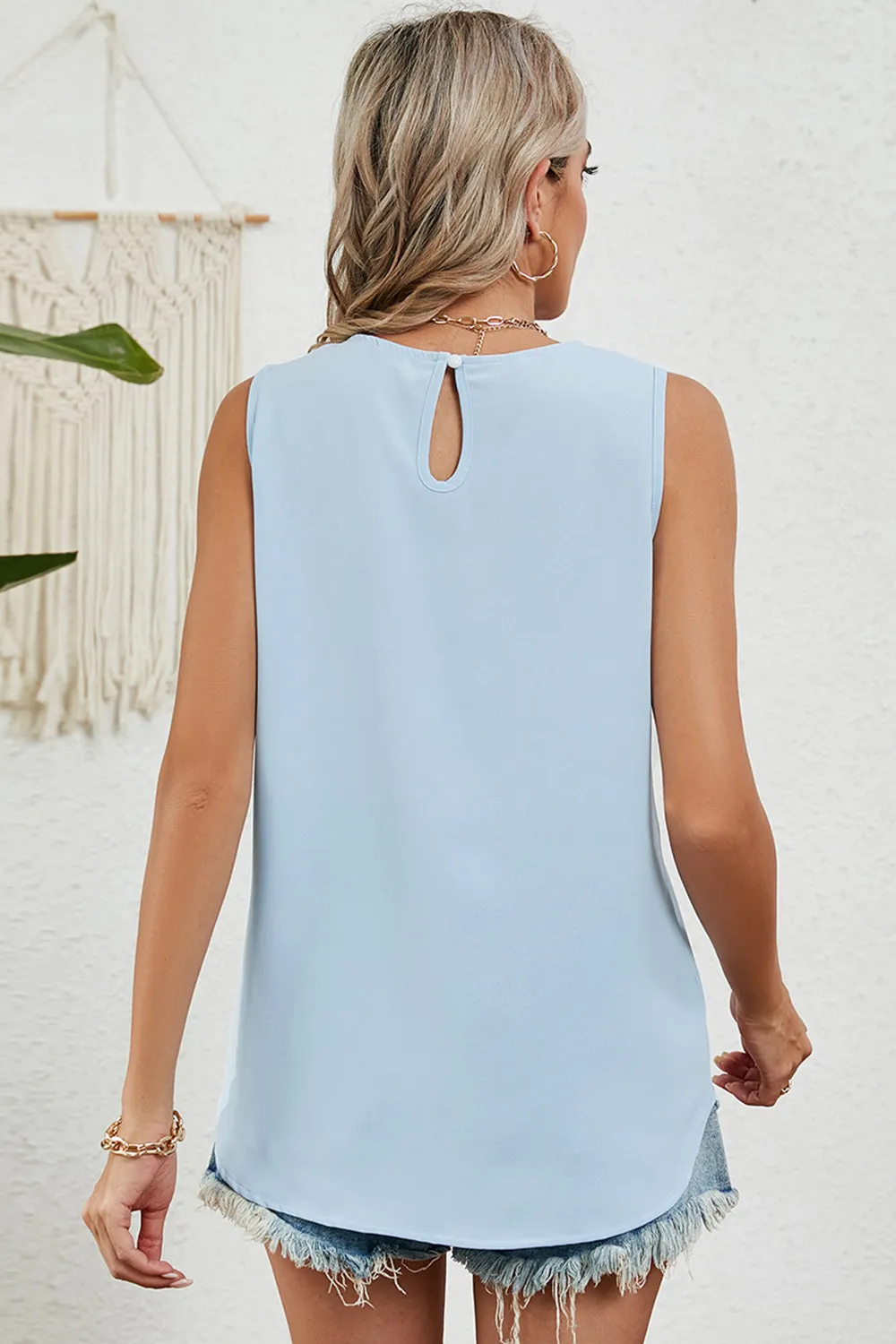 Ruched Round Neck Tank sold by Charming Charlie product image thumbnail 2