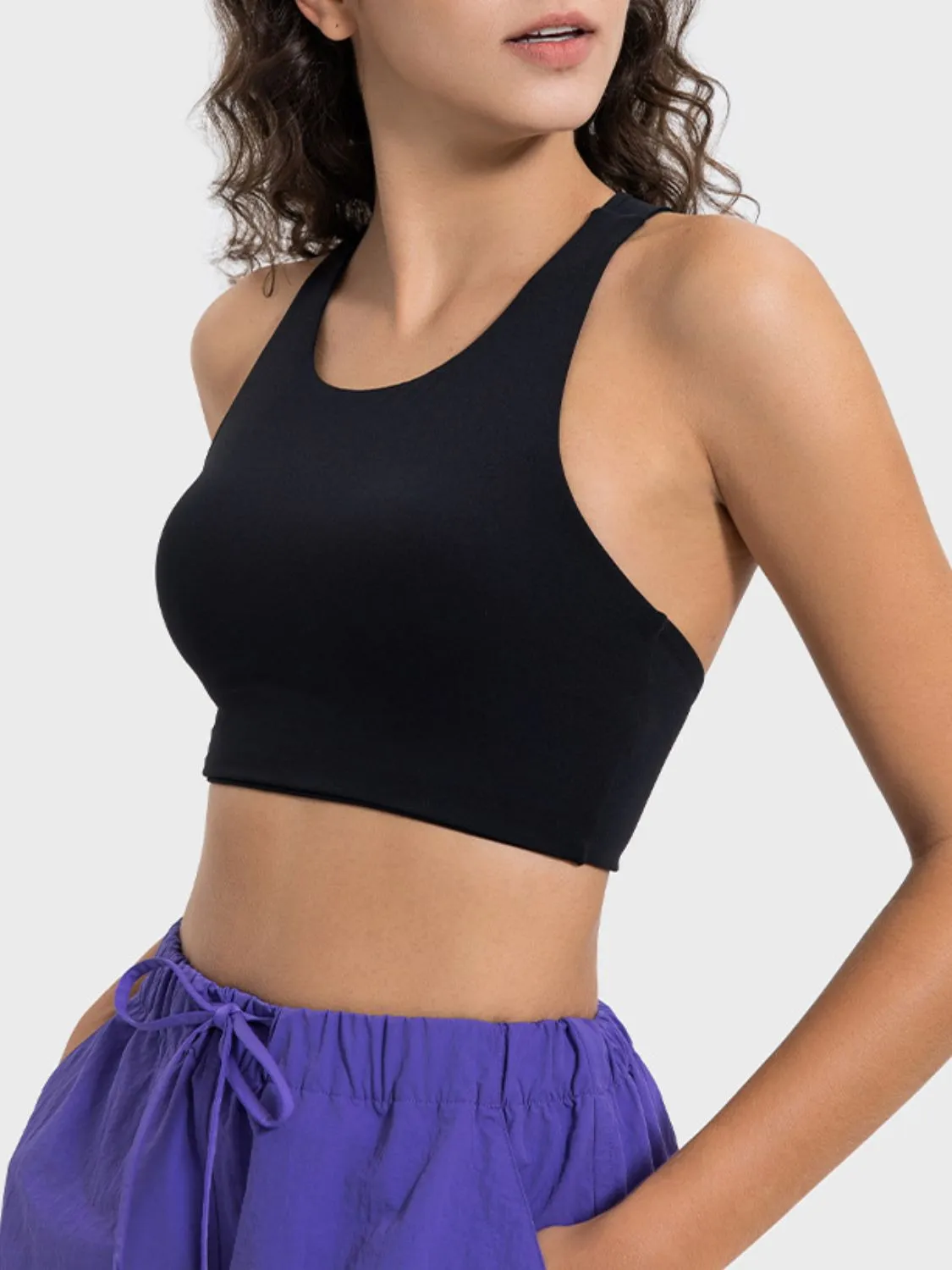 Cutout Round Neck Active Tank sold by Charming Charlie product image thumbnail 3