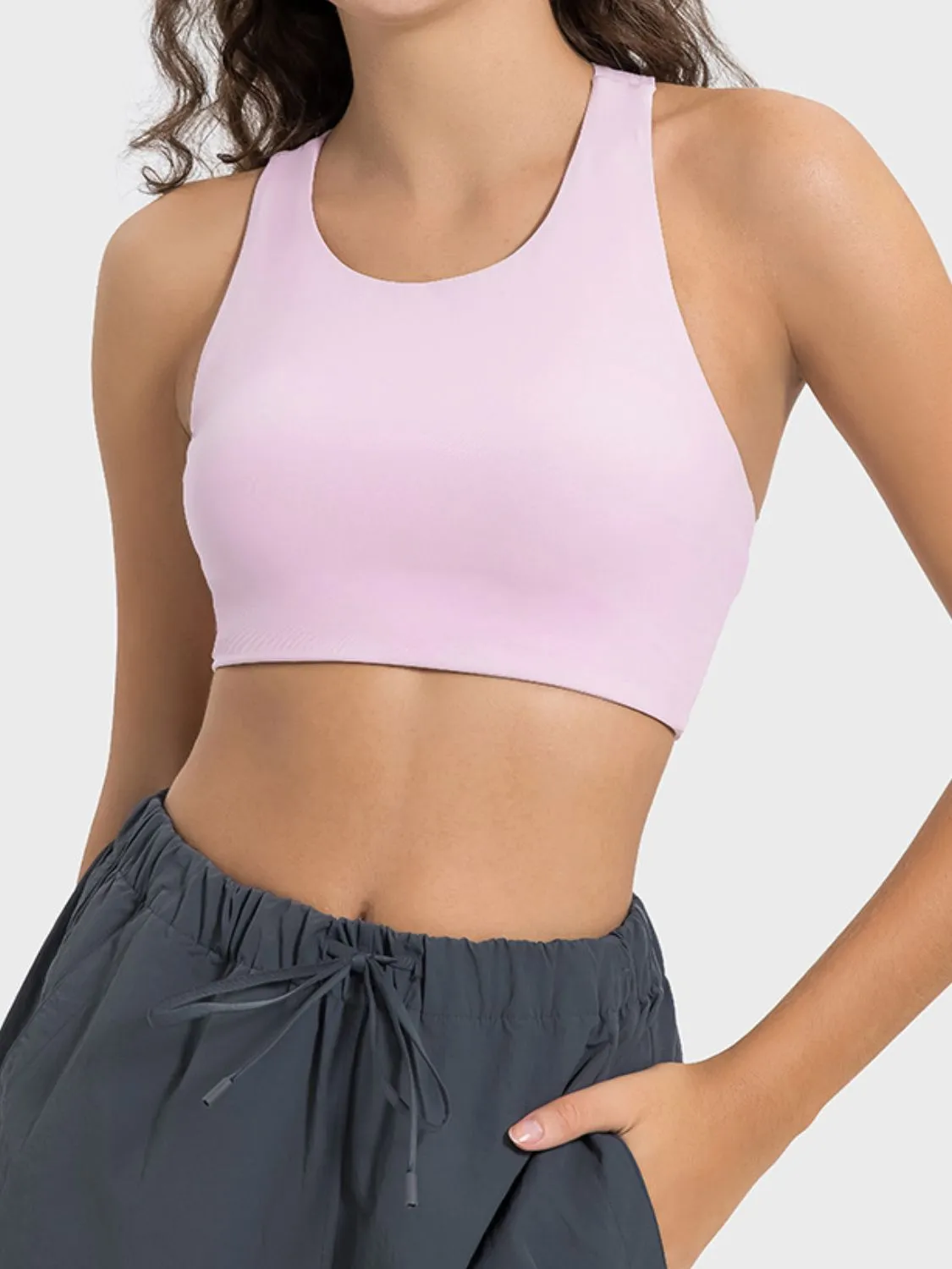 Cutout Round Neck Active Tank sold by Charming Charlie product image thumbnail 4