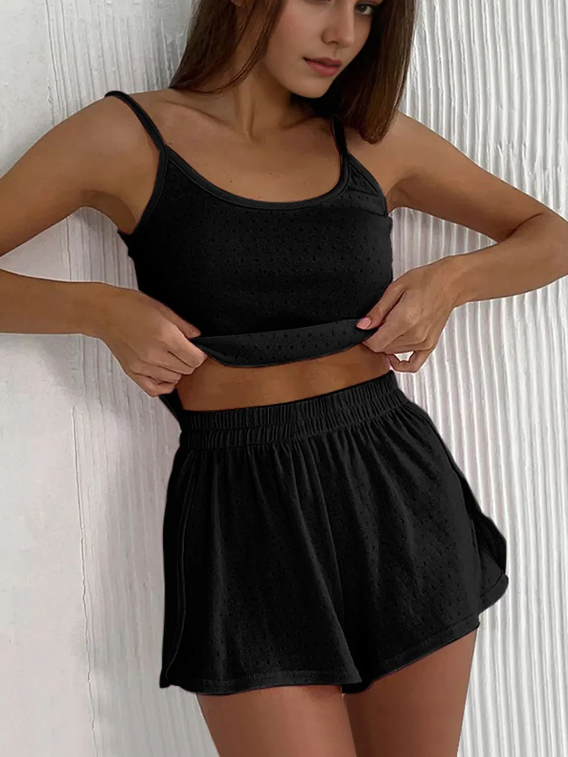 Scoop Neck Top and Elastic Waist Shorts Set sold by Charming Charlie product image thumbnail 5