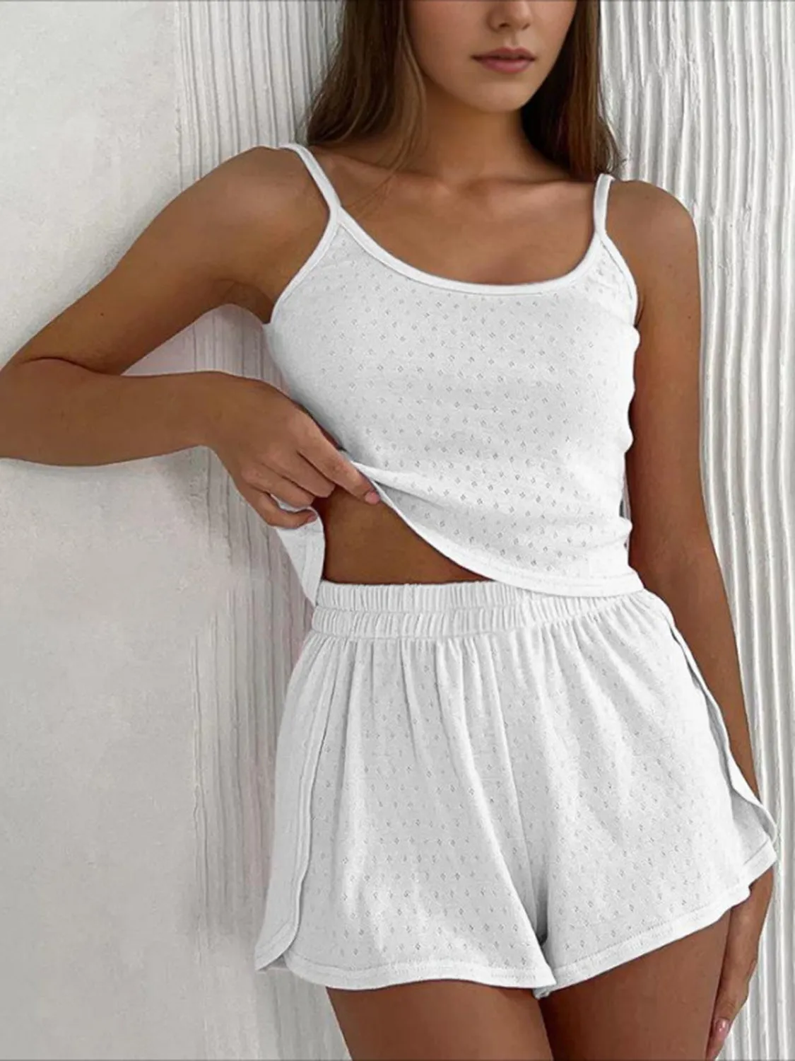 Scoop Neck Top and Elastic Waist Shorts Set sold by Charming Charlie product image thumbnail 2
