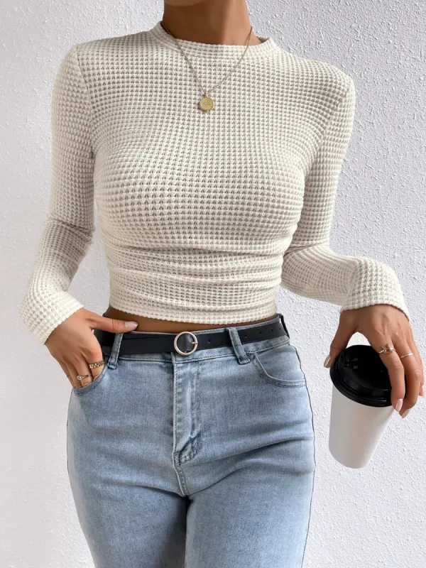 Round Neck Long Sleeve T-Shirt sold by Charming Charlie