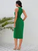 Slit Ruched Mock Neck Sleeveless Dress sold by Charming Charlie