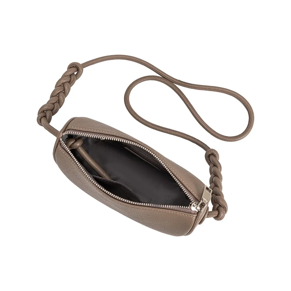 Hannah Taupe Recycled Vegan Crossbody Bag sold by Charming Charlie product image thumbnail 4