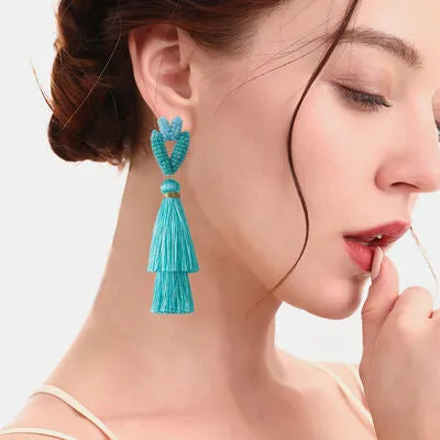 Tassel Bead Stainless Steel Dangle Earrings sold by Charming Charlie product image thumbnail 5