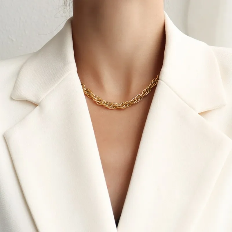 Titanium Steel Chain Necklace sold by Charming Charlie