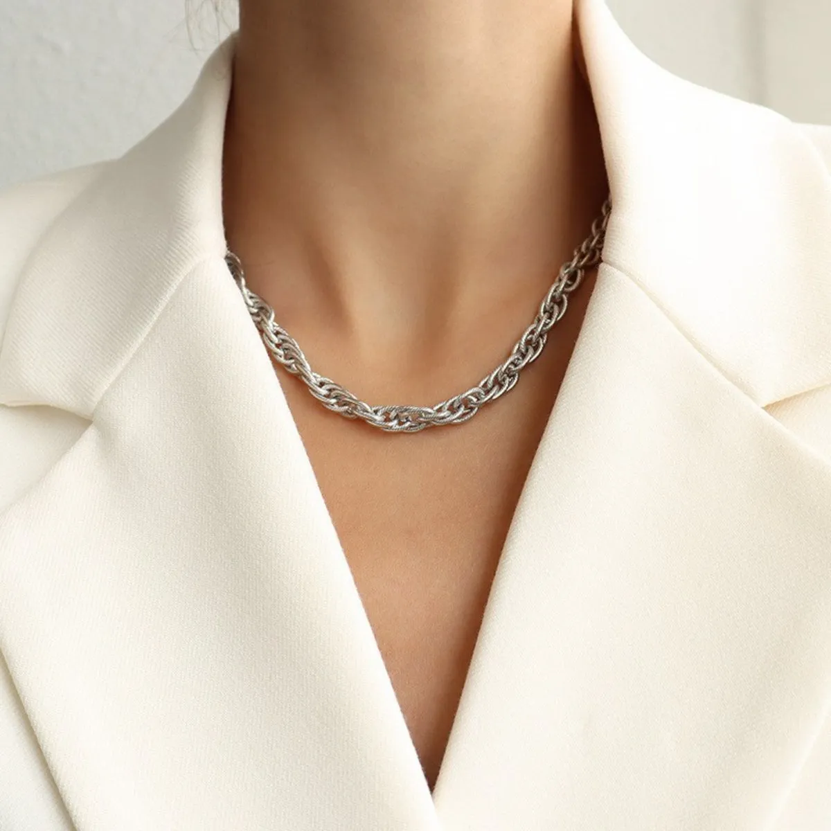 Titanium Steel Chain Necklace sold by Charming Charlie product image thumbnail 5