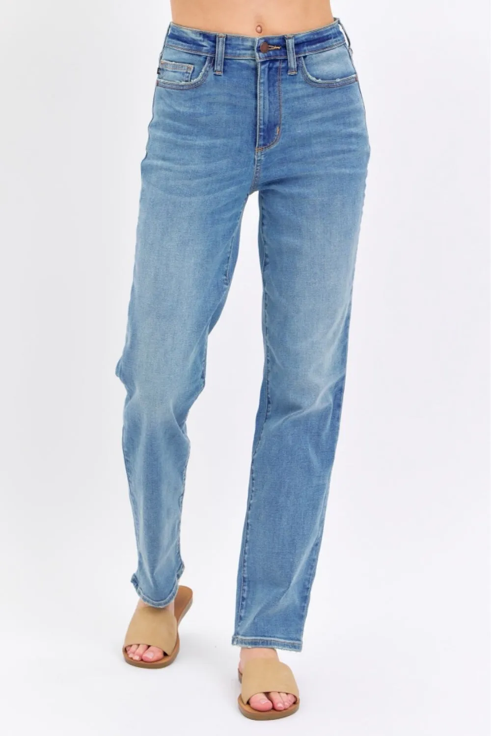 Judy Blue Full Size High Waist Straight Jeans sold by Charming Charlie product image thumbnail 5