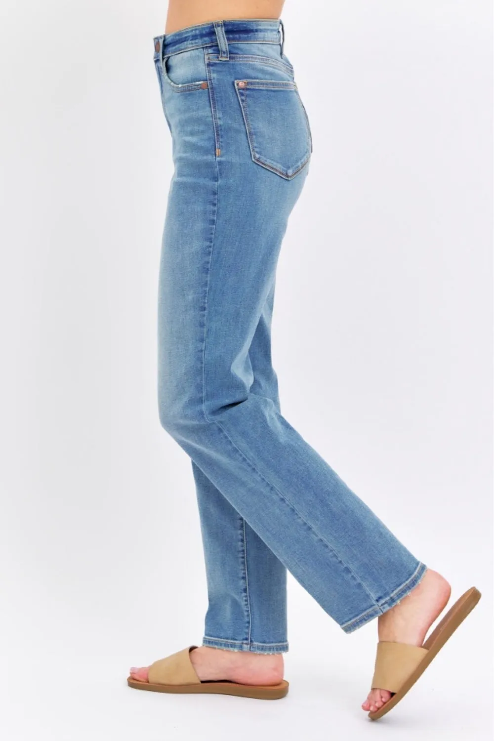 Judy Blue Full Size High Waist Straight Jeans sold by Charming Charlie product image thumbnail 4