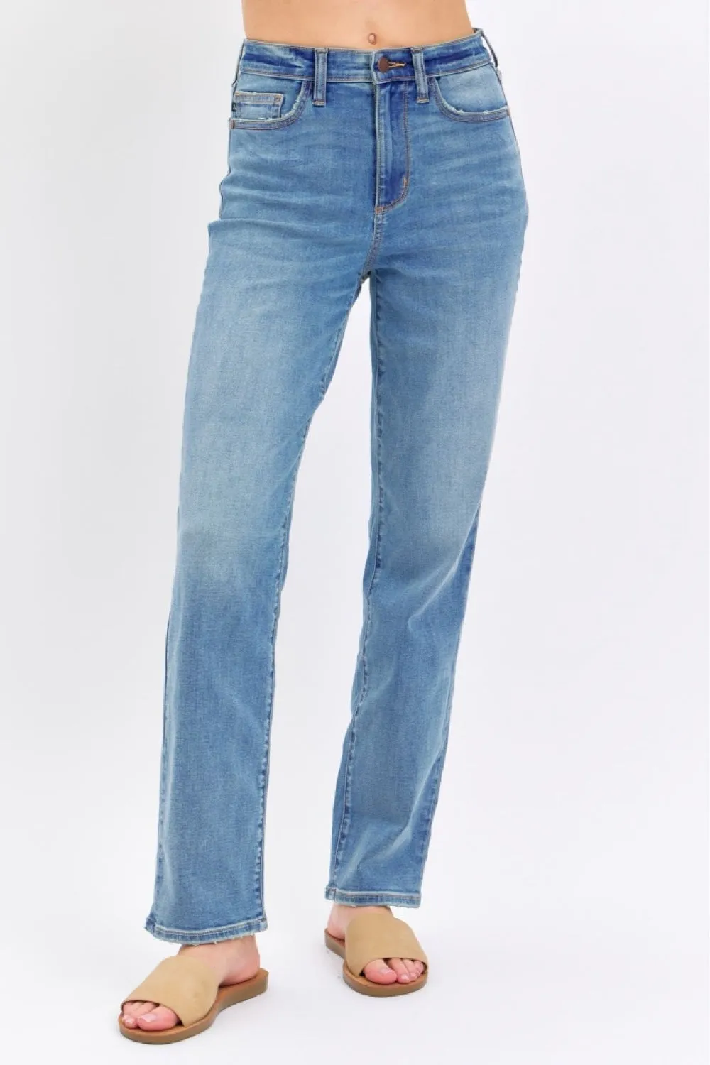 Judy Blue Full Size High Waist Straight Jeans sold by Charming Charlie