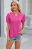 Eyelet Notched Puff Sleeve Blouse sold by Charming Charlie