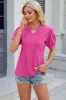 Eyelet Notched Puff Sleeve Blouse sold by Charming Charlie