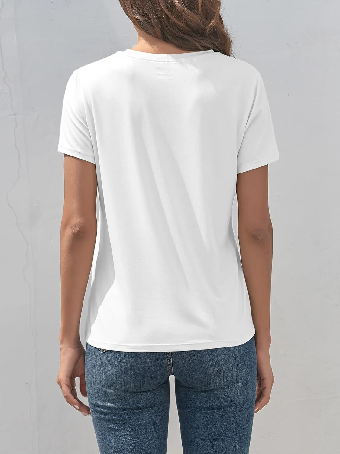 Rabbit Graphic Round Neck Short Sleeve T-Shirt sold by Charming Charlie product image thumbnail 4