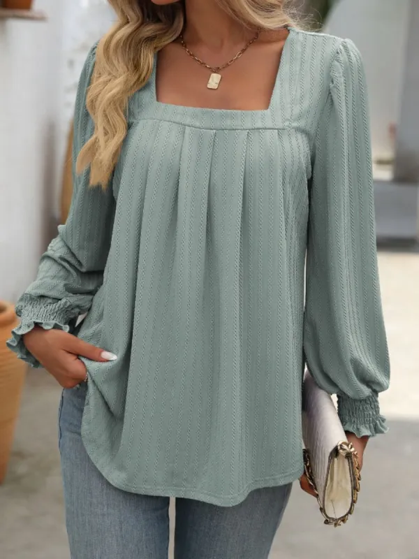 Square Neck Long Sleeve Top sold by Charming Charlie