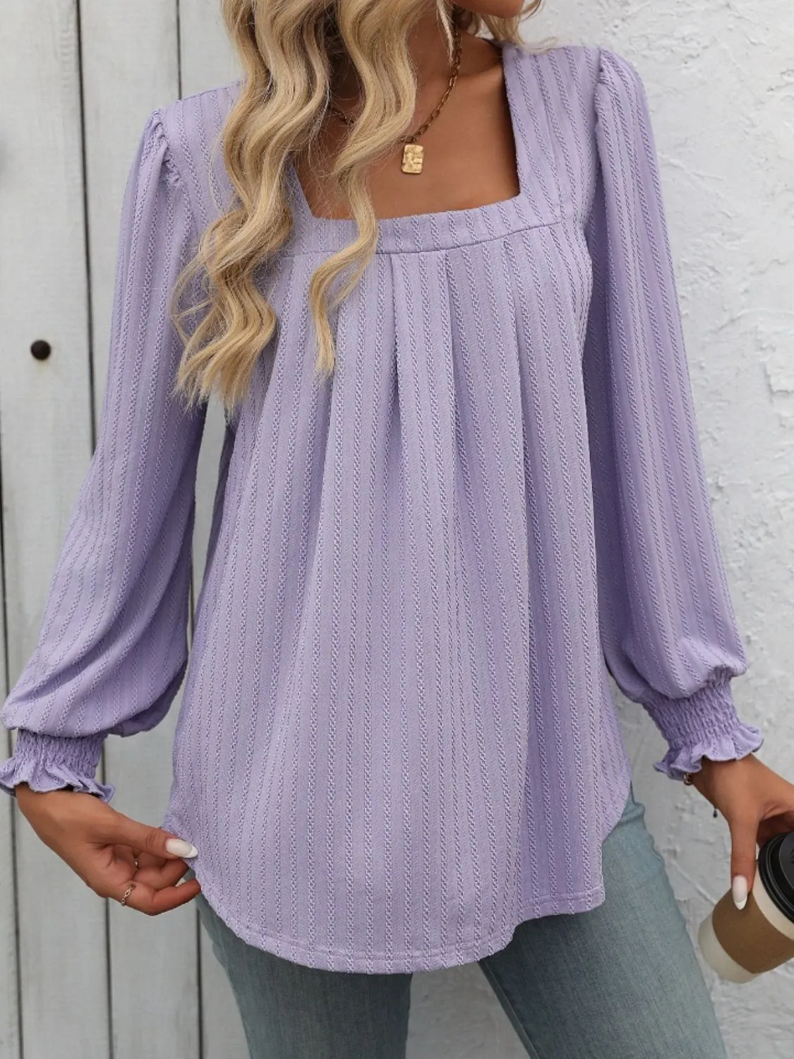 Square Neck Long Sleeve Top sold by Charming Charlie product image thumbnail 5