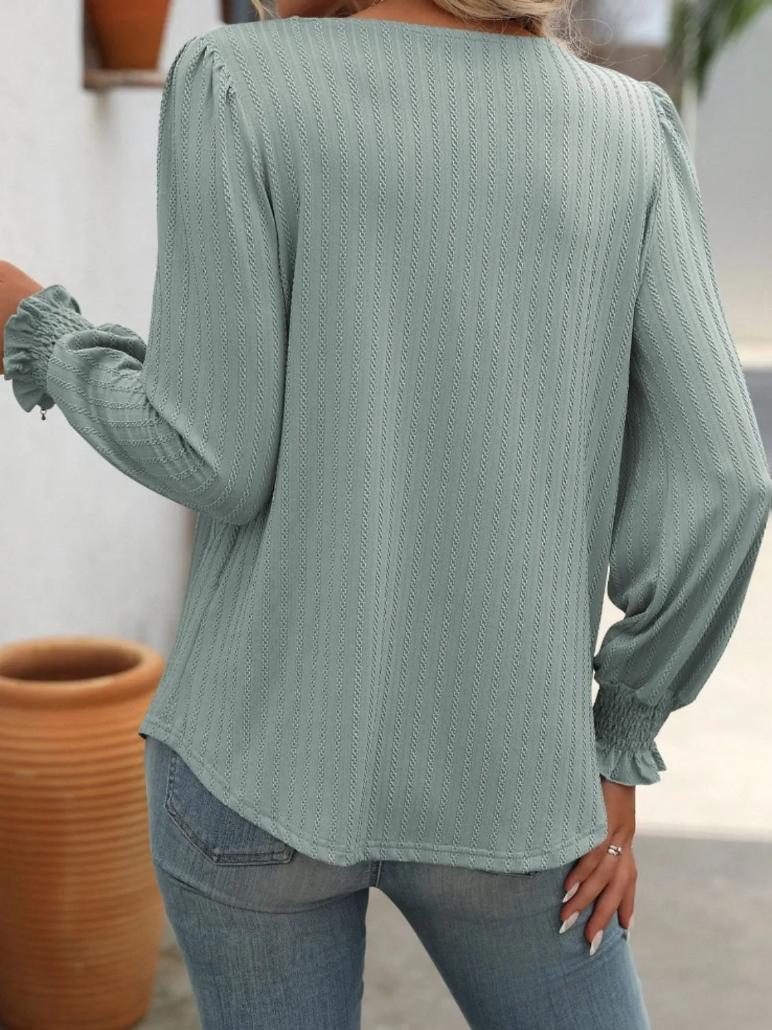 Square Neck Long Sleeve Top sold by Charming Charlie product image thumbnail 2
