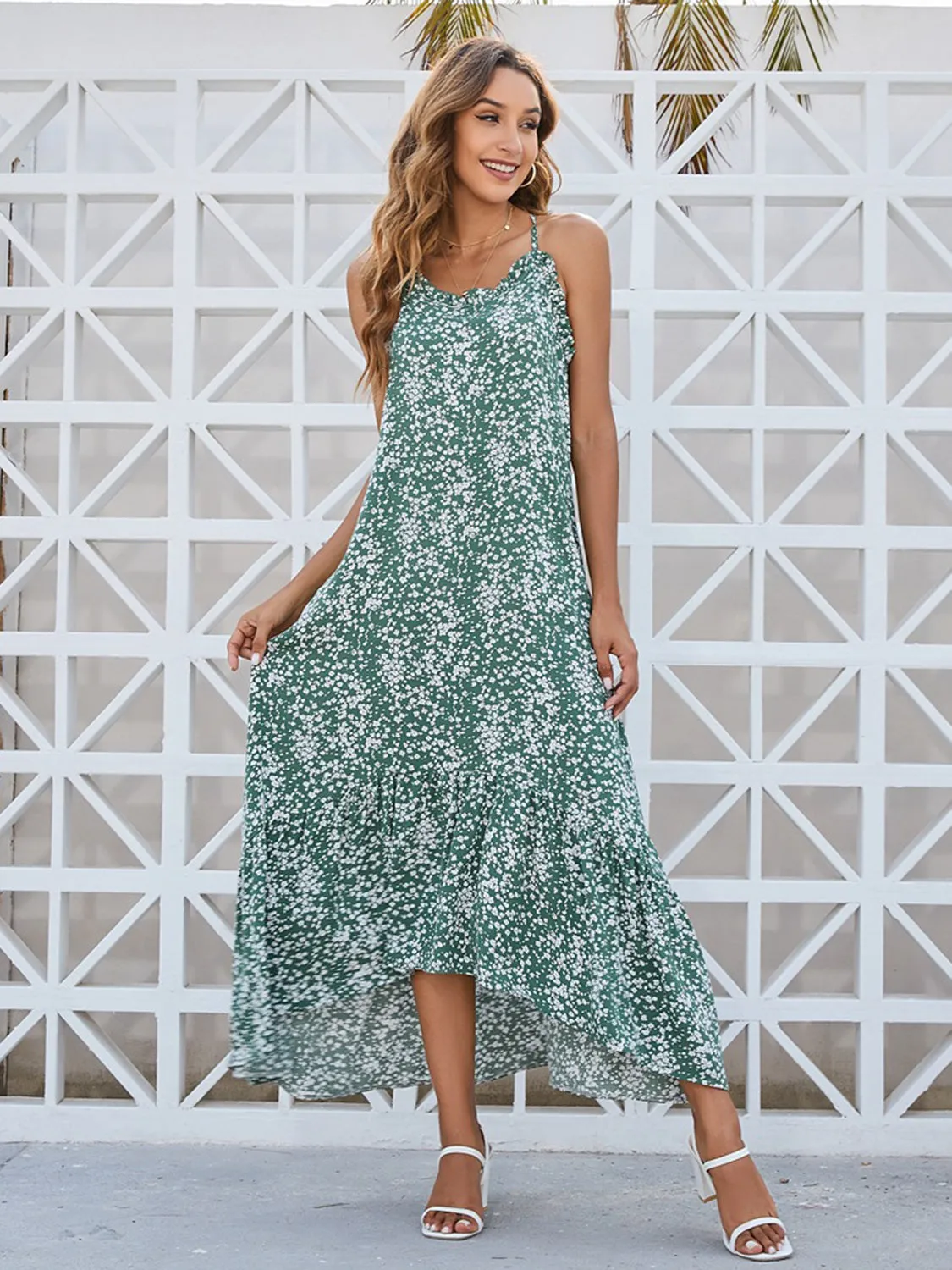 Ditsy Floral Scoop Neck Midi Cami Dress sold by Charming Charlie