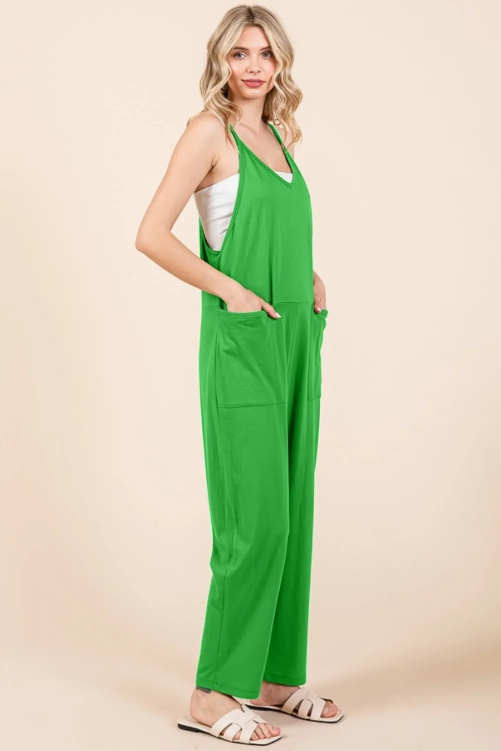 Culture Code Full Size Sleeveless Jumpsuit with Pockets sold by Charming Charlie product image thumbnail 3