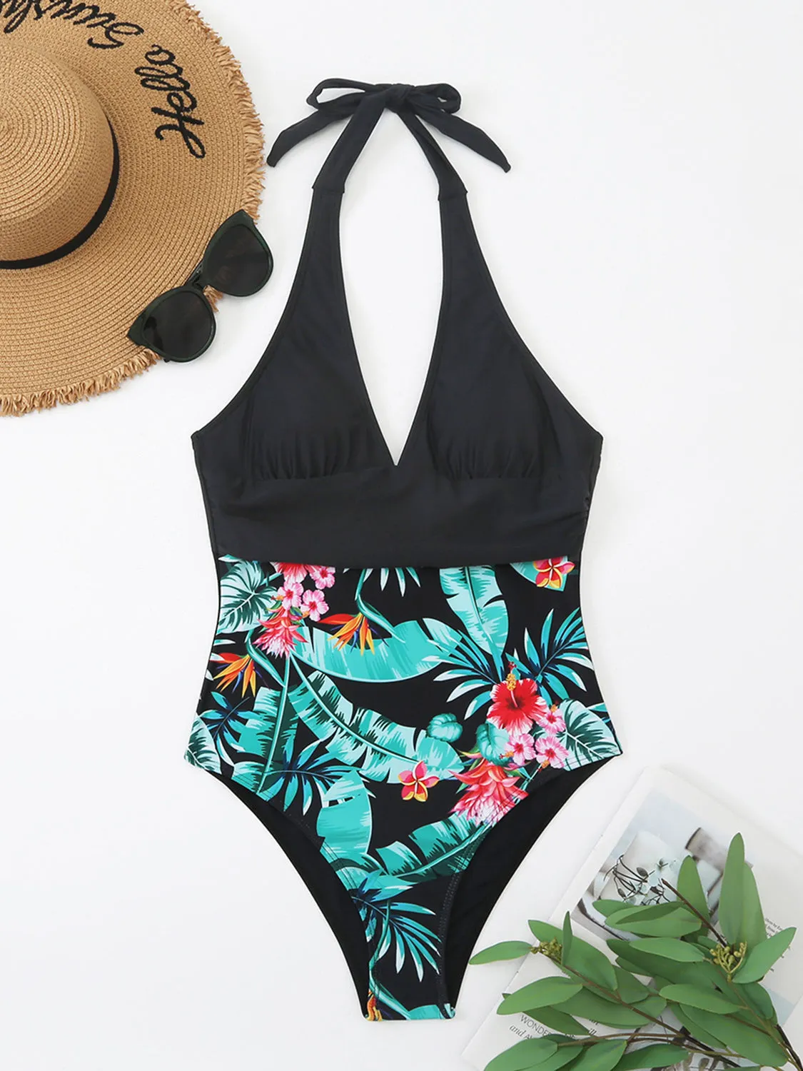 Printed Halter Neck One-Piece Swimwear sold by Charming Charlie product image thumbnail 2